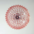 Prism Murano Pink Glass Chandelier
