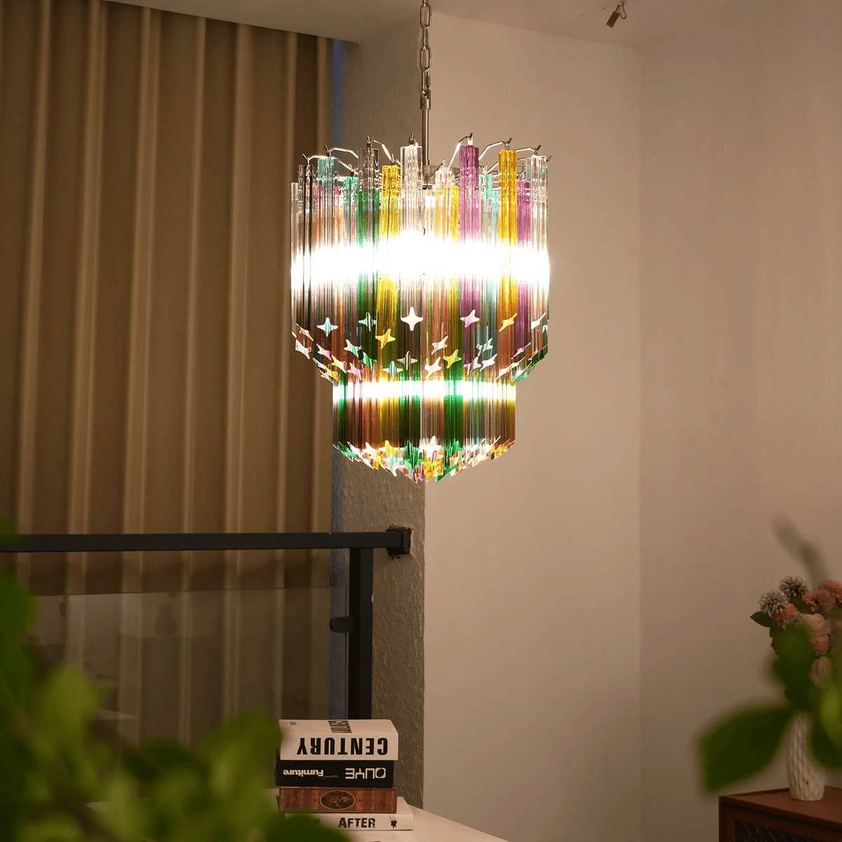 Prismatic Murano Colorful Chandelier