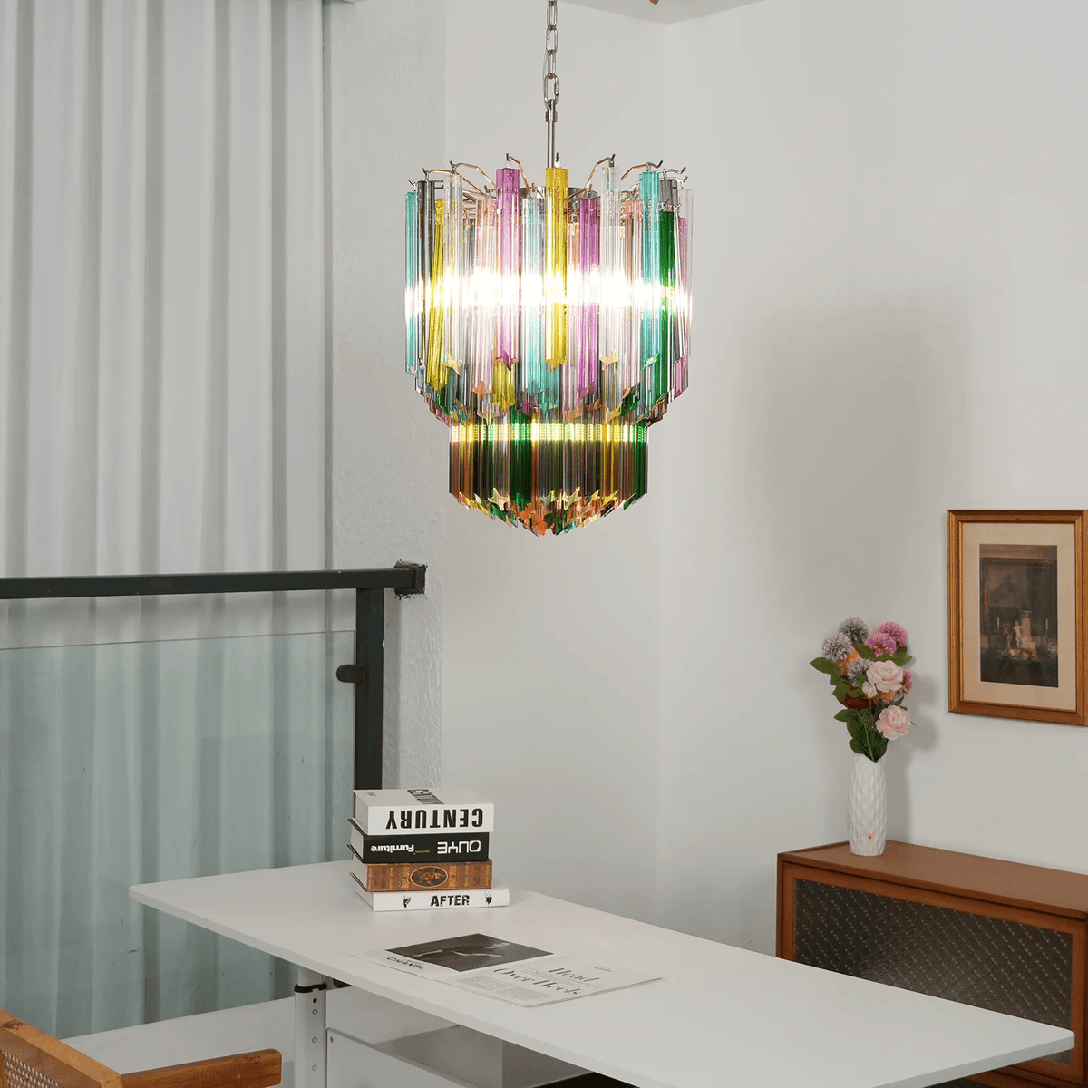 Prismatic Murano Colorful Chandelier