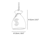 Prosperity Pouch Resin Pendant Lamp