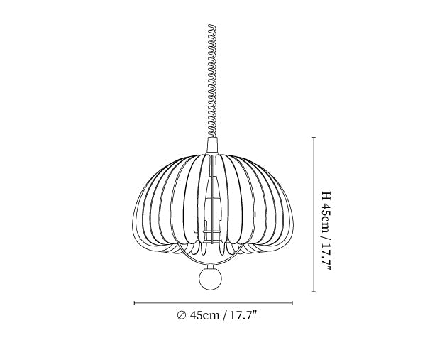 Pumpkin Adjustable Pendant Light