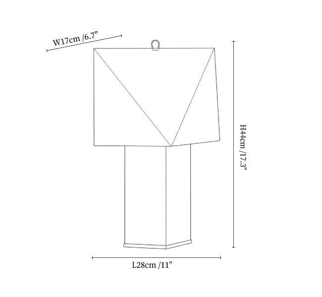 Quadrella Paper Shade Table Lamp