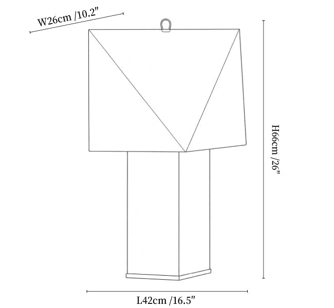 Quadrella Paper Shade Table Lamp