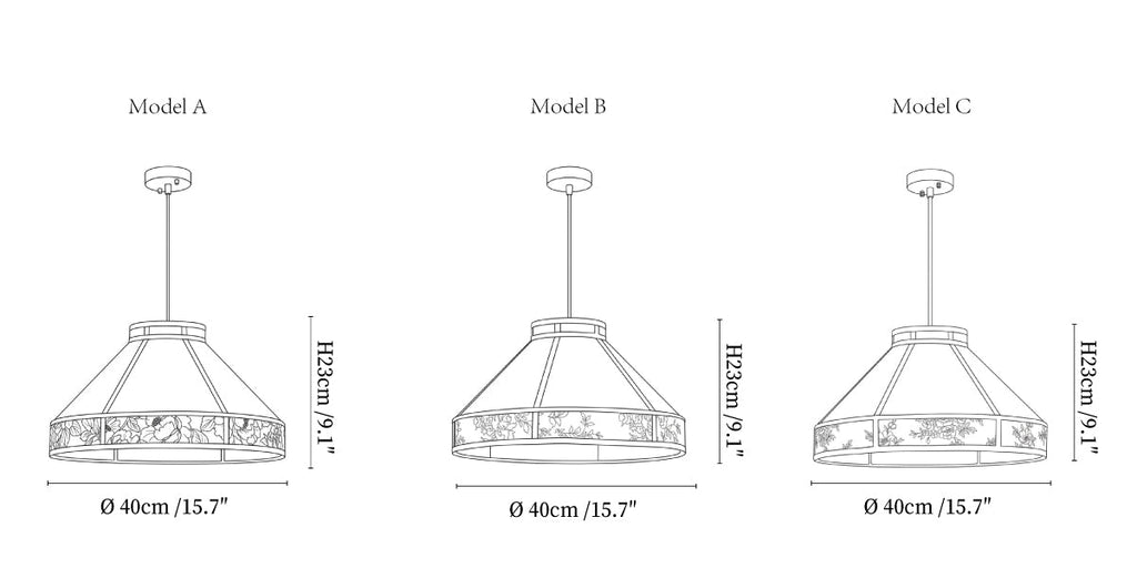 Raffia Floral Pendant Lamp