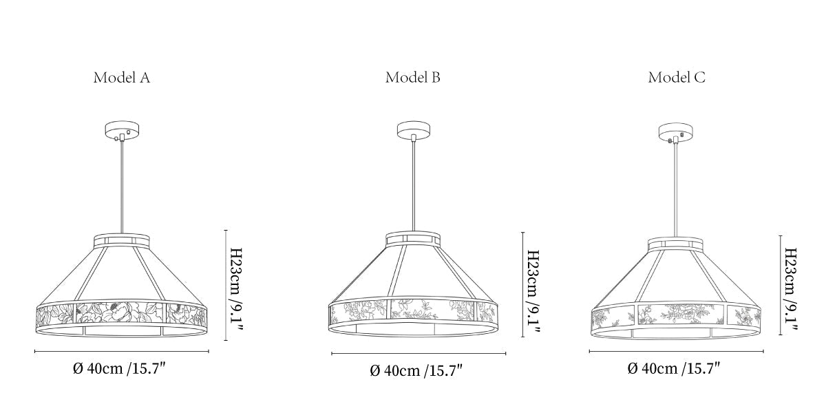 Raffia Floral Pendant Lamp