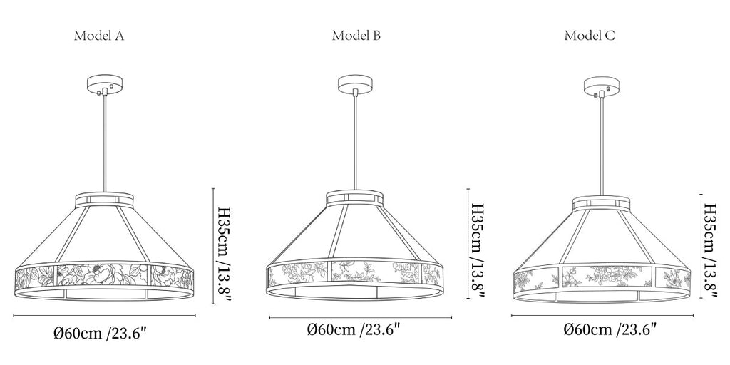 Raffia Floral Pendant Lamp