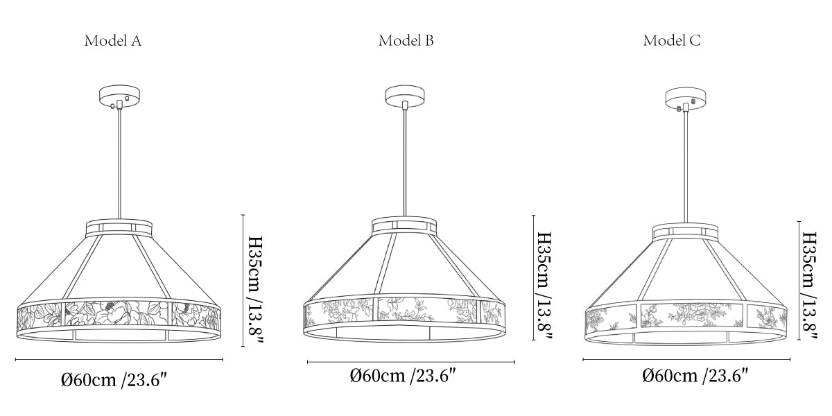 Raffia Floral Pendant Lamp
