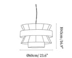 Raffia Jute Stacked Pendant Lamp