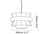 Raffia Jute Stacked Pendant Lamp
