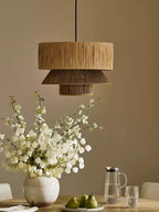 Raffia Jute Tiered Pendant Lamp