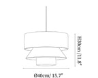 Raffia Jute Tiered Pendant Lamp