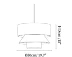 Raffia Jute Tiered Pendant Lamp