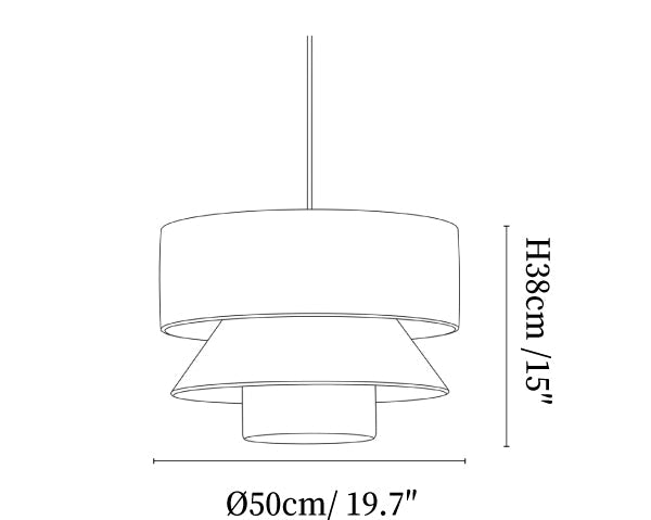 Raffia Jute Tiered Pendant Lamp