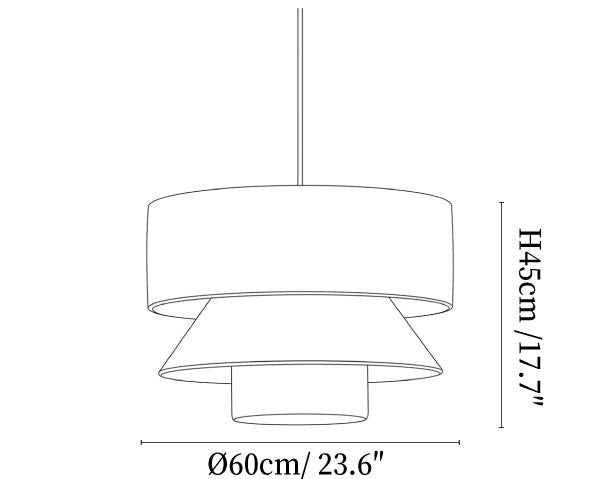 Raffia Jute Tiered Pendant Lamp