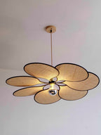 Raffia Petal Pendant Light