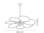 Raffia Petal Pendant Light