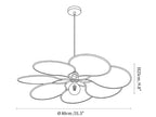 Raffia Petal Pendant Light