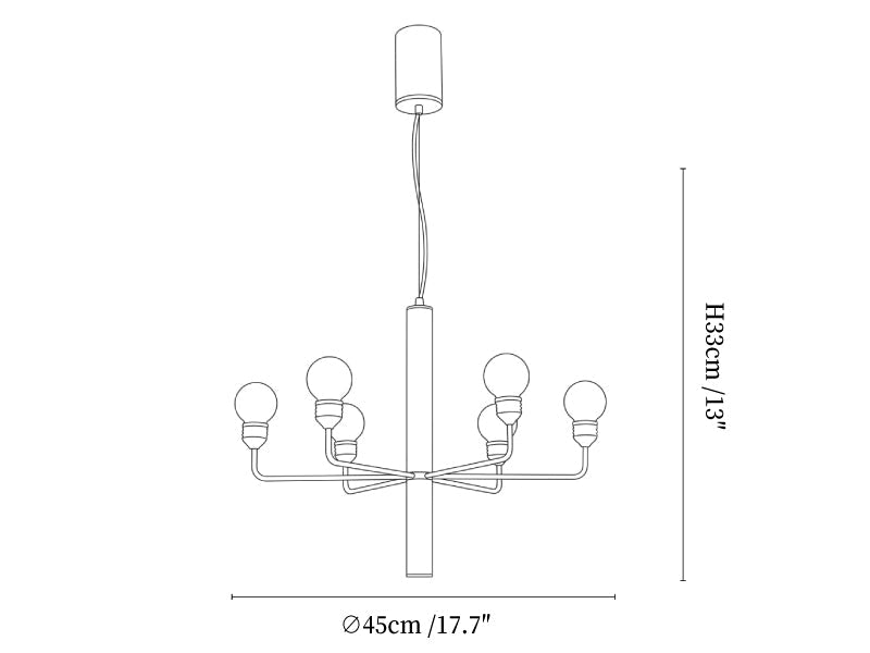 Raggiera Tiered Alabaster Globe Chandelier