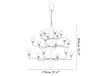 Raggiera Tiered Alabaster Globe Chandelier