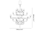 Raggiera Tiered Alabaster Globe Chandelier