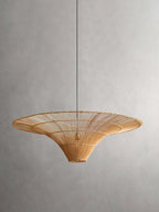 Rattan Coolie Hat Pendant Lamp