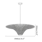 Rattan Coolie Hat Pendant Lamp