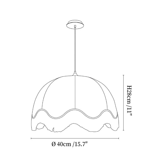 Rattan Dome Fringe Pendant Lamp