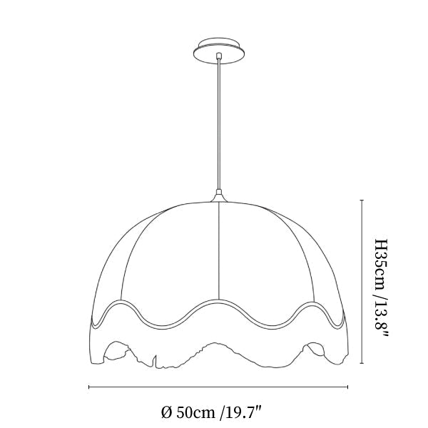 Rattan Dome Fringe Pendant Lamp