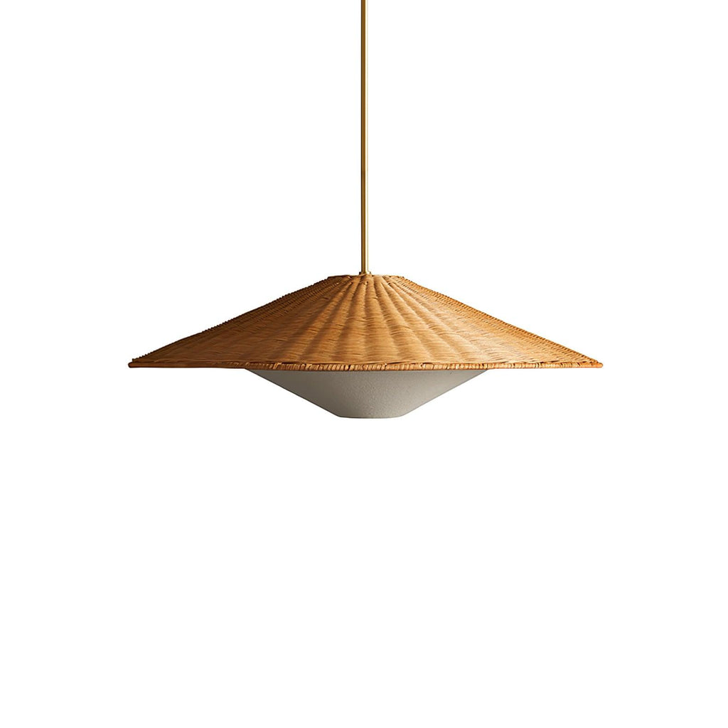 Rattan Hat Pendant Light
