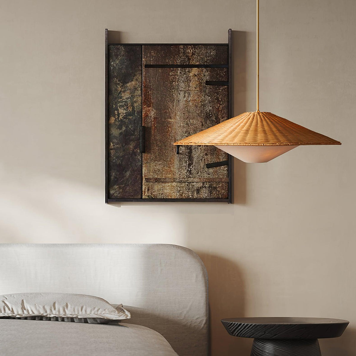 Rattan Hat Pendant Light