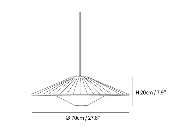 Rattan Hat Pendant Light