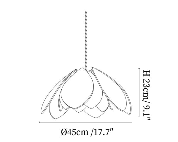 Rattan Lotus Pendant Lamp