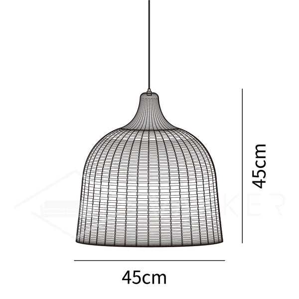 Rattan Bell Pendant Light