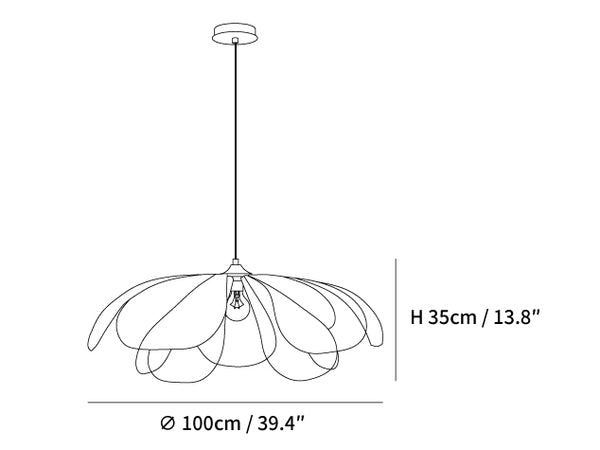 Rattan Petal Pendant Lamp