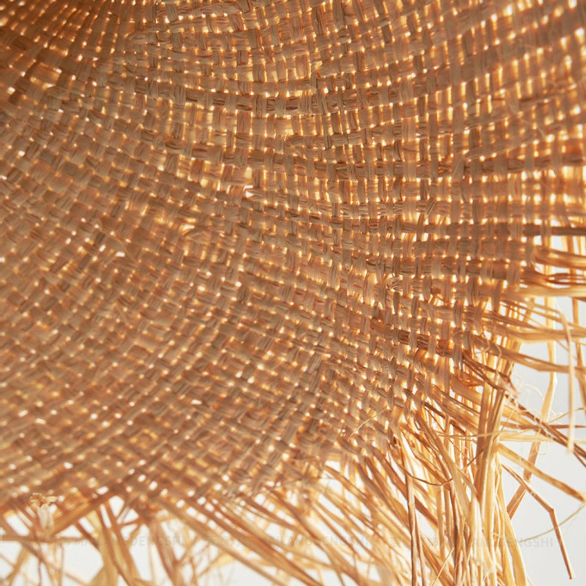 Rattan Straw Hat Pendant Light