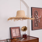 Rattan Straw Hat Pendant Light
