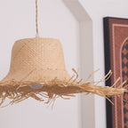 Rattan Straw Hat Pendant Light