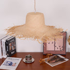Rattan Straw Hat Pendant Light
