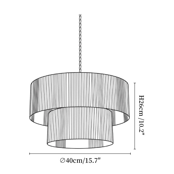Ravelle Raffia Tiered Pendant Light