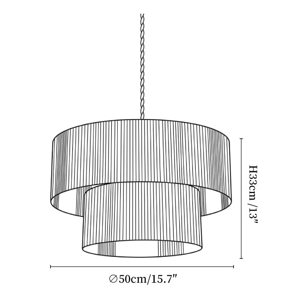 Ravelle Raffia Tiered Pendant Light