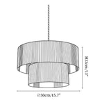Ravelle Raffia Tiered Pendant Light
