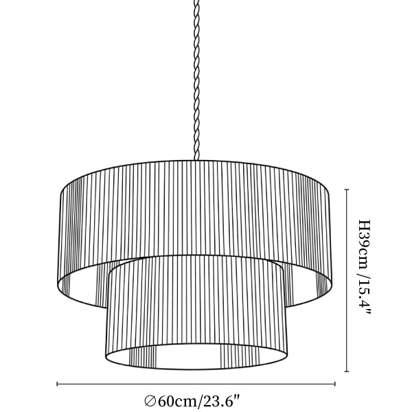 Ravelle Raffia Tiered Pendant Light