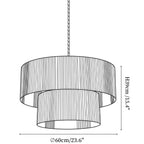 Ravelle Raffia Tiered Pendant Light
