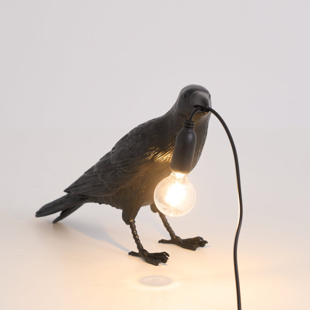 Raven Resin Table Lamp