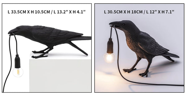 Raven Resin Table Lamp