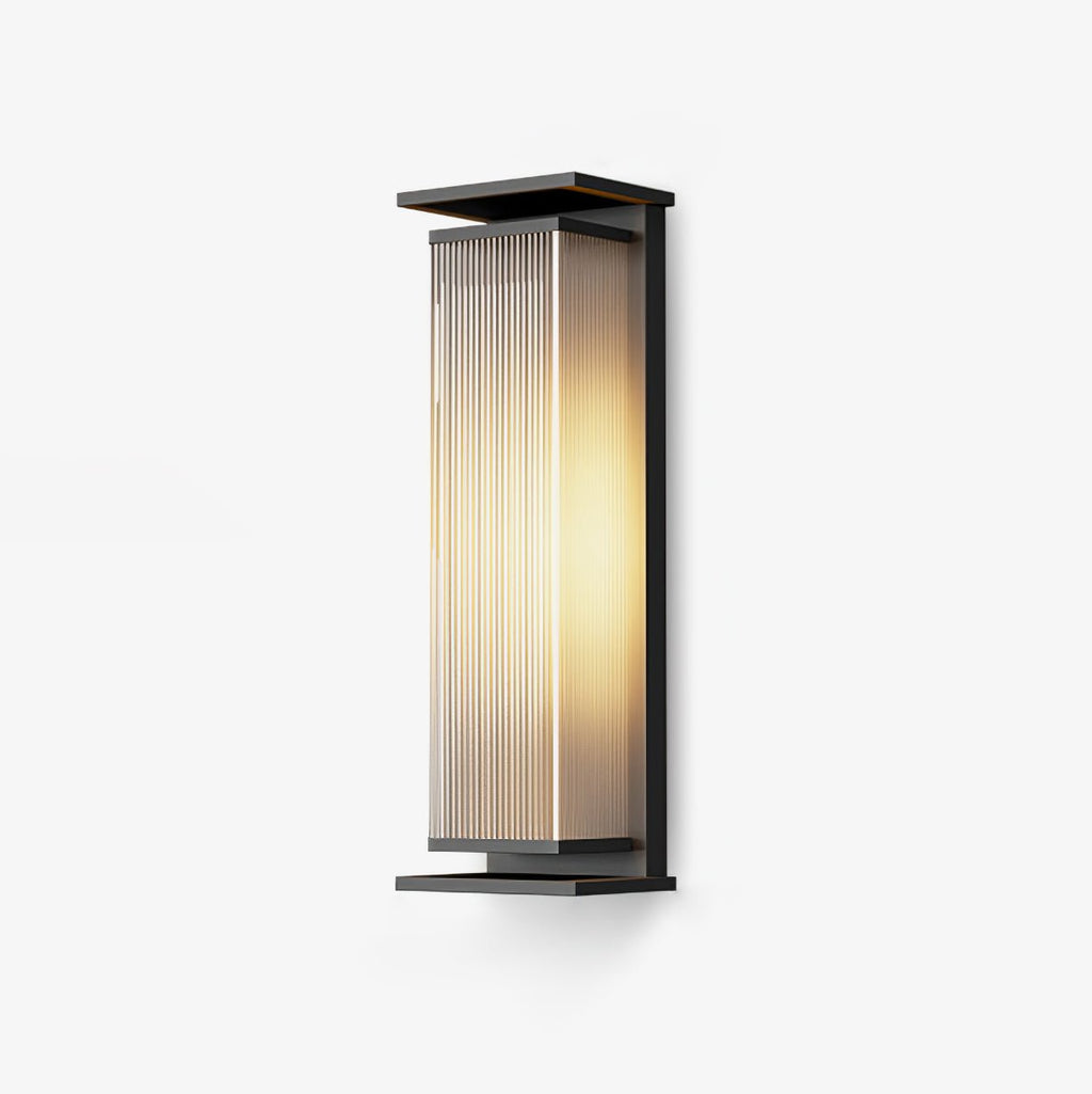 Rectangular Box Solar Outdoor Wall Lamp