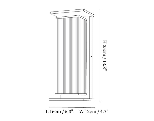 Rectangular Box Solar Outdoor Wall Lamp