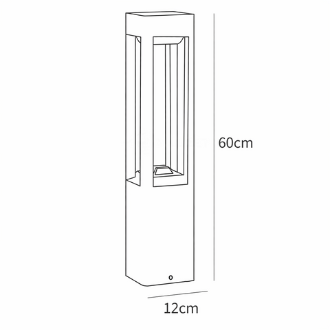 Rectangular Column Garden Outdoor Light