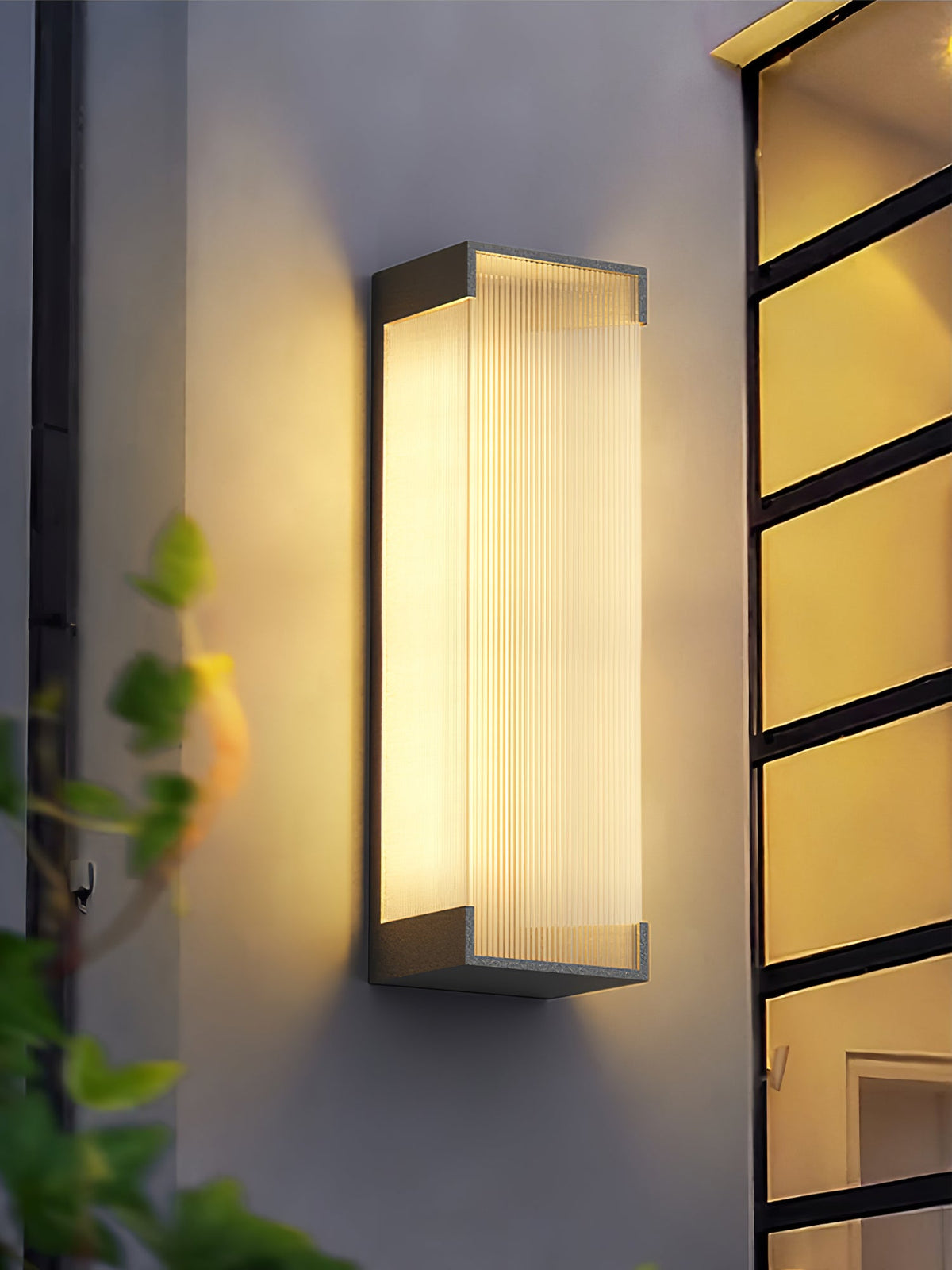 Rectangular Solar Outdoor Wall Light