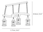 Retro Boat Wood Chandelier